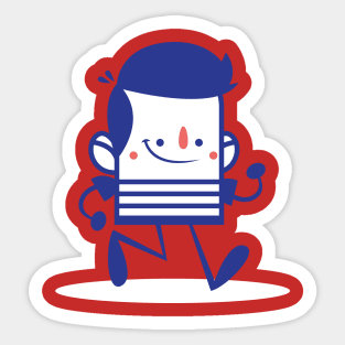 Quirky man Sticker